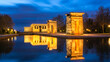 © ADDICTIVE STOCK - Temple of Debod at sunset reflecting in tranquil waters