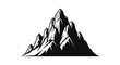 © a l o n a - Black and white mountain range peaks.