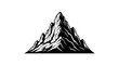 © a l o n a - Mountain Peak Illustration Black White.
