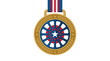 © widyas - Gold Medal with Blue Red Design.