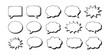 © Habib Stocker - Comic book style speech bubbles with drop shadows and outline for dynamic pop art message presentation.