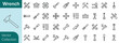 © Sheikh Art - wrench. Linear icon collection. Editable stroke. Vector illustration