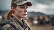 © ADDICTIVE STOCK - Determined female soldier in military attire
