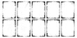 © Sharmin - Set of ten rectangular grunge frames with distressed edges and rough borders for design projects