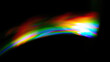 © Arthur - vibrant prism light leak cuts diagonally across dark backdrop creating cinematic rainbow refraction artifact