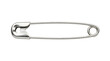 © digital pic - Silver metal safety pin isolated on transparent background