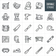 © Sameer Talib - Set of woodworking and carpentry tools icons