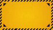 © PAVEL - Yellow caution frame banner. Hazard stripe border. Industrial warning design for safety, signs, posters and construction graphics.