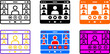 © Khatunay JANNATARA - Colorful video conference icons on white background for communication technology
