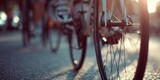 cycling - a cyclist is riding a bicycle with pedals and two wheels