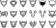 © choco - Set of human urinary system and bladder icon designs.