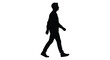 © Bismillahadobe - Walking man silhouette on a white background isolated figure
