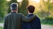 © Arfa_Media - Father and son bonding during a sunset walk with supportive guidance and family love