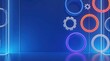 © Islam - Abstract background with colorful glowing circles and gear shapes in a modern digital technology concept