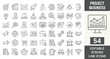 © Kingko - Project business icon set. Editable line icons. Vector illustration.
