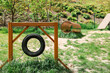 © New Africa - Jump tire at training ground in dog park