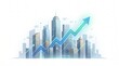 © Rhendy - Cityscape with Upward Arrow Graph Symbolizing Global Economy Growth and Financial Success