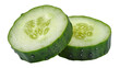 © Nuria - Two fresh cucumber slices showing seeds and green skin