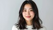 © migepon - 清楚で可愛らしい日本人女性の美容ポートレート 白背景のナチュラルスキンケアイメージ