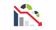 © bakri - Downward trend graph with pie charts