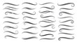 © DOG2 - Collection of elegant decorative swirls and underlines.