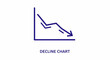 © bakri - A dark blue line graph shows a downward trend with a sharp descent indicated by an arrow