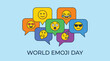 © Adobe Collections - Joyful emojis expressing emotions and ideas in colorful speech bubbles