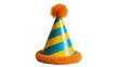 © Anneliese - Striped party hat with orange pompom and trim