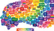 © Mohin - International pride day speech bubble concept illustration with colorful