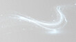 © Diana - Transparent PNG overlay of a glowing blue light wave with falling frost powder and stipple star trails abstract textured background with fresh cold breeze sparkling winter air effect design streaks