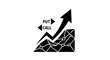 © Ruhi - Black and white stock market graph.