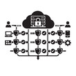 © mocreations - Zero Trust Security Architecture System Icon With Networked Devices And Shields For Cybersecurity Concepts
