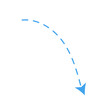 © SR Grafix - Dashed Lines_Large Curved Travel Trail Icon