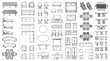 © Jajat - Hand-Drawn Furniture Interior Design Architectural Symbols and Icons Set for Professional Floor Plan Layouts and Domestic Space Planning Projects