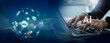 © Zerofukuman - AI tech background with artificial intelligence and big data analytics,representing innovative technology banner,digital wave signal,6G,ai agentic,smart city infrastructure,cloud computing interface
