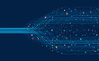 © natrot - Big data visualization. Social network, financial analysis of complex databases. Data mining. Vector technology background. Information analytics concept.