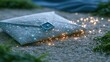 © Adisorn - Mystical Envelope with Glowing Particles and Wax Seal on Textured Ground