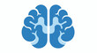 © Yaudah - Stylized, simplified representation of a human brain in shades of blue