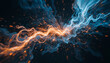 © Mr. Shoaib Arshad  - Vibrant orange and blue smoke waves collide in dynamic motion