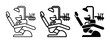 © Murad - Dental Chair Icons Set, Dentist Equipment, Oral Care Tools, Clinic Interior Design Elements
