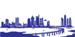 © Cowgirl - Lagos Nigeria City Skyline Flat Vector Silhouette — Eko Atlantic, Victoria Island, TBS Waterfront, Third Mainland Bridge, Lagos Lagoon — West African Urban Cityscape for Business Presentation 2026