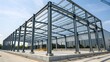 © Tasmida - Steel frame structure of a modern industrial building under construction