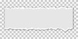 © Asadul Stock House - Torn paper strip on checkered transparent background for copy space tear rip edge. Resizable and Editable. EPS, 10.