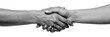 © Artem - Two hands handshake gesture halftone