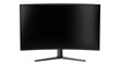 © Osman Hadi - A sleek black curved computer monitor on a stand isolated on transparent background