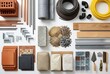 © Sayingot - Assorted building materials and construction tools for home renovation flat lay