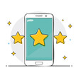 © leli - Smartphone with star rating and sparkles