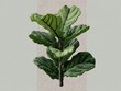 © Image Tree - Vibrant green plant embroidery on textured fabric, botanical design element