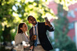 © Zoran Jesic - Diverse business people taking selfie outside during break