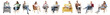 © Pixel-Shot - Diverse group of people using laptops while sitting on chairs and sofa, remote work and online education concept, a diverse group of individuals are actively engaged with their laptops